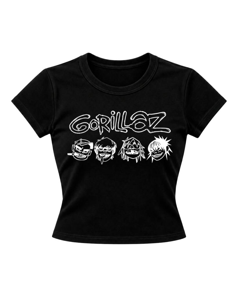Gorillaz black but babytee